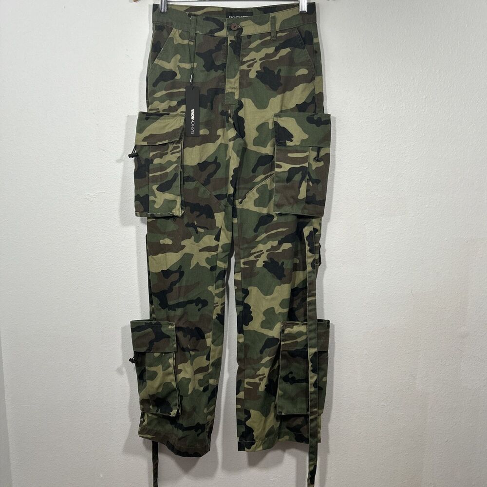 Fashion Nova Pants Womens XS Level You Up Camo Cargo‎ 90s Y2K